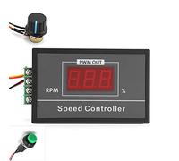DC6-60V 6V 12V 24V 48V 30A PWM DC Motor Speed Controller, Stepless DC Digital Display Motor Speed Controller with Momentary Start/Stop Switch/Speed Control Potentiometer