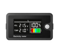DC8-100V Electricity Meter Digital LCD Display Car Battery Charging Levels Indicators Leads Acid Lithiums Voltmeter Power Meter Display