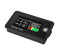 DC8-100V Electricity Meter Digital LCD Display Car Battery Charging Levels Indicators Leads Acid Lithiums Voltmeter Power Meter Display