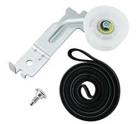 DC93-00634A Dryer Idler Pulley Assembly (Upgraded Silent Dual Ball Bearing)&6602-001655 Dryer Drum tensioner Belt(Odorless Material)&Screw,Fit for PS4133825,AP4373659 by Appliancemate