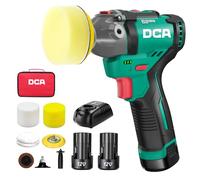 DCA 12V Cordless Car Polisher 75mm Mini Brushless Polisher with 2 Batteries