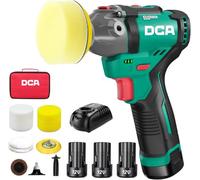 DCA 12V Cordless Polisher with 3X 2.0Ah Batteries for Car Detailing Polishing/Buffing/Sanding/Waxing