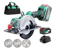 DCA 20V Brushless Cordless Circular Saw, 125mm with Battery, 6700/4200 RPM