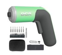 DCA 4V Electric Screwdriver Set, 5 N.m with 2000 mAh Li-ion Battery, 6.35mm Magnetic Hex Chuck, USB-C Charging Cable, 18 Driver Bits for Furniture Repairs, Green ADPL05-5 Green