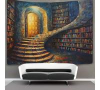 DCABEIOOE 3D Bookshelf Print Wall Blanket Home Decoration Bedding Poster Wall Art Tapestry Wall Hanging Tapestries Soft Polyester for Bedroom,Decorations Beach Blanket College Dorm 180cmx230cm