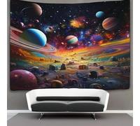 DCABEIOOE 3D Planet Printed Wall Blanket Home Decoration Bedding Poster Wall Art Tapestry Wall Hanging Tapestry Soft Polyester for Bedroom Living Room Dorm Home Decorations 100cmx150cm