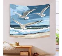 DCABEIOOE 3D Seagull Print Wall Blanket Home Decoration Bedding Poster Wall Art Tapestry Wall Hanging Tapestry Soft Polyester for Bedroom Living Room Dorm Decor 70cmx100cm