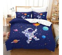 DCABEIOOE Astronaut 3D Printed Cover Set Bedding Sets Room Decoration 3 Pcs Bedding Set Modern Bedroom Decor 3 Pcs Bedding Set Double（200x200cm）
