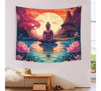 DCABEIOOE Buddha Statue 3D Printing Tapestry for Living Room Bedroom Decorations Wall Hanging Home Decor Bedding 130cmx150cm