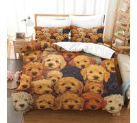 DCABEIOOE Cockapoo 3D Printed Cover Set Bedding Sets Room Decoration 3 Pcs Bedding Set Video Games Comforter Cover for Kid Teens Boys And Girls Man Single（140x200cm）
