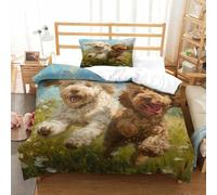 DCABEIOOE Cockapoo 3D Printed Duvet Cover Set for Kids Teens Boys Room Decor 3 Pcs Gaming Bedding Sets Single Size Single(135x200cm)