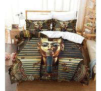 DCABEIOOE Egyptian Pharaoh 3D Printed Printed Comforter Video Games Comforter Cover for Kid Teens Boys And Girls Man King(220x240cm)