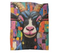 DCABEIOOE Goat 3D Printed Blanket Game Blanket Soft Warm Bedding for Bed Couch Modern Bedroom Decor 80x90inch(200x230cm)