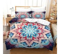 DCABEIOOE Polygonal Flower 3D Printed Printed Comforter Set for Kids Teens Boys Room Decor 3 Pcs Gaming Bedding Sets Single Size King（220x240cm）
