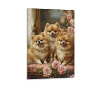 DCABEIOOE Pomeranian Wall Decor Poster Giclee Canvas Prints Modern Wall Art Picture Wall Hanging for Office Gym Living Room Decor 08x12inch(20x30cm)