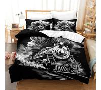 DCABEIOOE Steam Train 3D Printed Printed Comforter Gamepad Bedding Video Bedding Set for Kids Teens Boys Video Games Comforter Cover for Kid Teens Boys And Girls Man Double(200x200cm)