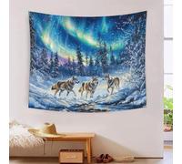 DCABEIOOE Wolf 3D Printing Tapestry for Living Room Bedroom Decorations Wall Hanging Home Decor Wall Tapestries 130cmx150cm