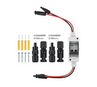 DCAC 30A IP65 PV Isolator Switch Circuit Breaker for Solar Panels with Thermal and Short Circuit Protection, 2 Poles, Waterproof Junction Box Design (6A)