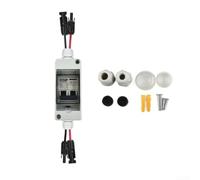 DCAC 30A IP65 PV Isolator Switch Circuit Breaker for Solar Panels with Thermal and Short Circuit Protection, 2 Poles, Waterproof Junction Box Design (20A)