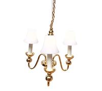 Dcaknri 1/12 Miniature LED Ceiling Light Chandelier Model Bedroom Furniture My Generation Dolls Accessories Wardrobe