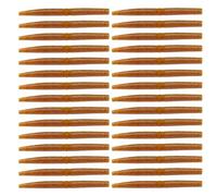 Dcaknri 30Pcs Soft Earthworm Fishing Lures PVC Stick Baits High Elastic Noodles for Freshwater Saltwater Soft with Salt Earthworm Slow Sinking