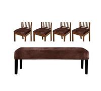 Dcaknri 5Pieces Soft Benches Cover Set with Stool Cover Nonslip Designs Quick Setups Winter Warmth Home Decoration Stool Cover