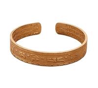 Dcaknri Classical Tibetan Copper Hand Painted Featuring Sacred Buddhist Mantras Adjustable Openable for Good Fortunes Adjustable Wrist