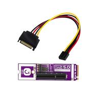 Dcaknri Drive Expansion Card Features PCIe 5.0 Compatibles Double Protocols Drive for Storage Solution Heat Control Expansion Card