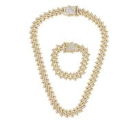 Dcaknri Full Rhinestones Necklace And Set Stylish Jewelry Adds A Touch To Any Outfit Suitable For Various Occasions Men Jewelry Set