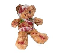 Dcaknri Gothic Wounded Bear Plush Toy With Realistic Scars Halloween Cosplay Prop Horror Party Decor Soft PP Cotton Safe PP Cotton Halloween Character Toy