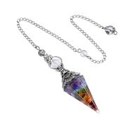 Dcaknri Natural Pendulums, Hexagonal Crystal Healings Stone for Divination and Reikis Energy Work Crystal