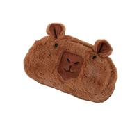 Dcaknri Plsuh Animal Pencil Case Big Capacity Light Weight Pen Pouches Travel Cosmetic Organiser Bag for Student Women Girl Capybara Themed Plush Office Organiser