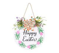 Dcaknri Practical Wood Easters Door Hanger with Artistic Cutout Designs for Family Gatherings or Educational Space User Friendly Easters Decors