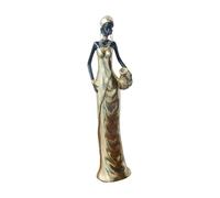 Dcaknri Resins Figure of African Black Woman Sculpture for Adding Cultural Touch to Interior African Woman Resins Figurine