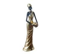 Dcaknri Resins Figure of African Black Woman Sculpture for Adding Cultural Touch to Interior African Woman Resins Figurine