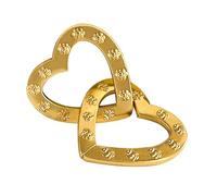 Dcaknri Valentines Sweet Double Heart Designs Metal Figurine Keepsakes Decorative Ornament for Wedding Reception and Gift Giving Newlywed Gift