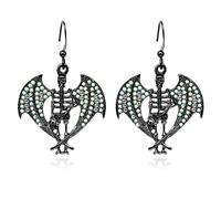 Dcaknri Women's Handmade Jewellery,Fashion Halloween Party Funny Skull Hand Earrings Bat Pumpkin Cat Head Ear Hook Earrings Trendy Women Earrings 2023
