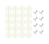 DCALU 20Pcs Durable Car Seat Cover Fastener Plastic Plum Plate Buckles Fixed Chucks 8Pcs Non-rust Metal Hooks Replacements Accessories electric scooter accessories(Beige)