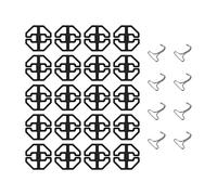 DCALU 20Pcs Durable Car Seat Cover Fastener Plastic Plum Plate Buckles Fixed Chucks 8Pcs Non-rust Metal Hooks Replacements Accessories electric scooter accessories(Black)