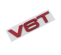 DCALU Car Styling 3D Metal V6T V8T V6 V8 T Fender Side Body Emblem Tail Trunk Fender Badge Sticker Fit For Audi A4 A3 A5 A6 A1 Q3 Q5 Q7 Car Emblem Letters (Color Name : Red V6T)
