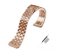 DCALU Fine Steel Watchband Fit For CASIO A158 / A159 / A168 /A169 /B650 /AQ230/ 700 Classic Small Square Silver Block 18mm Metal Strap Watch Accessories (Band Color : Gold 3, Band Width : 18mm)
