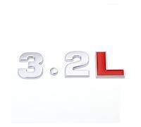 DCALU Metal 3D 1.4 1.5 1.6 1.8 2.0 2.2 2.4 2.5 2.8 3.0L Auto Car Badge Sticker Rear Trunk And Decal Fit For Audi A3 A4 A5 A6 A7 Fit For BMW Car Emblem Letters (Color Name : 3.2L)