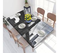 DCARSETCV Brooklyn Bridge Printed 4FT Waterproof Tablecloth with Elastic Edged Protect & Decor Your Table, Oil-proof Washable Table Cloth Cover for Dinner Picnic Party