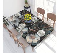 DCARSETCV moth that looks like a peacock Printed 4FT Waterproof Tablecloth with Elastic Edged Protect & Decor Your Table, Oil-proof Washable Table Cloth Cover for Dinner Picnic Party