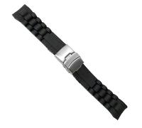 Dcasmo group Black Rubber Diver Watch Strap compatible with Rolex for Men 20mm New Old Stock 2000 - Original Vintage Sport Bracelet - Traditional Antique Watchmaking Strap