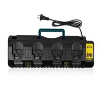 DCB104 4-Port Fast Charger for DeWalt 20V/60V Max Battery, with USB Port Compatible with DeWalt Battery 20V/60V DCB206 DCB208 DCB205 DCB606 DCB609Y DCB612 & Charger DCB104 DCB107 DCB115 DCB118