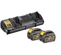 DCB132T2-QW - 18/54V XR FLEXVOLT 6AH BATTERY X 2 AND DUAL CHARGER STARTER KIT
