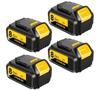 DCB184 8.0Ah/8000mAh Battery Replacement for 18V Dewalt Battery Compatible with Dewalt 18V Battery DCB206 DCB204 DCD/DCF/DCG Series Cordless Power Tools (4Packs)