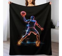 DCCCY Basketball Sport Blanket Ultra-soft Micro Fleece Blankets Soft And Warm Throws Anti-pilling Throw For Adults & Kids 100×130cm