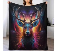 DCCCY Deer Throw Blanket Kids Boys Girls Throws Printed Fluffy Soft Cozy Plush Blankets for Couch Bed Sofa 100×130cm